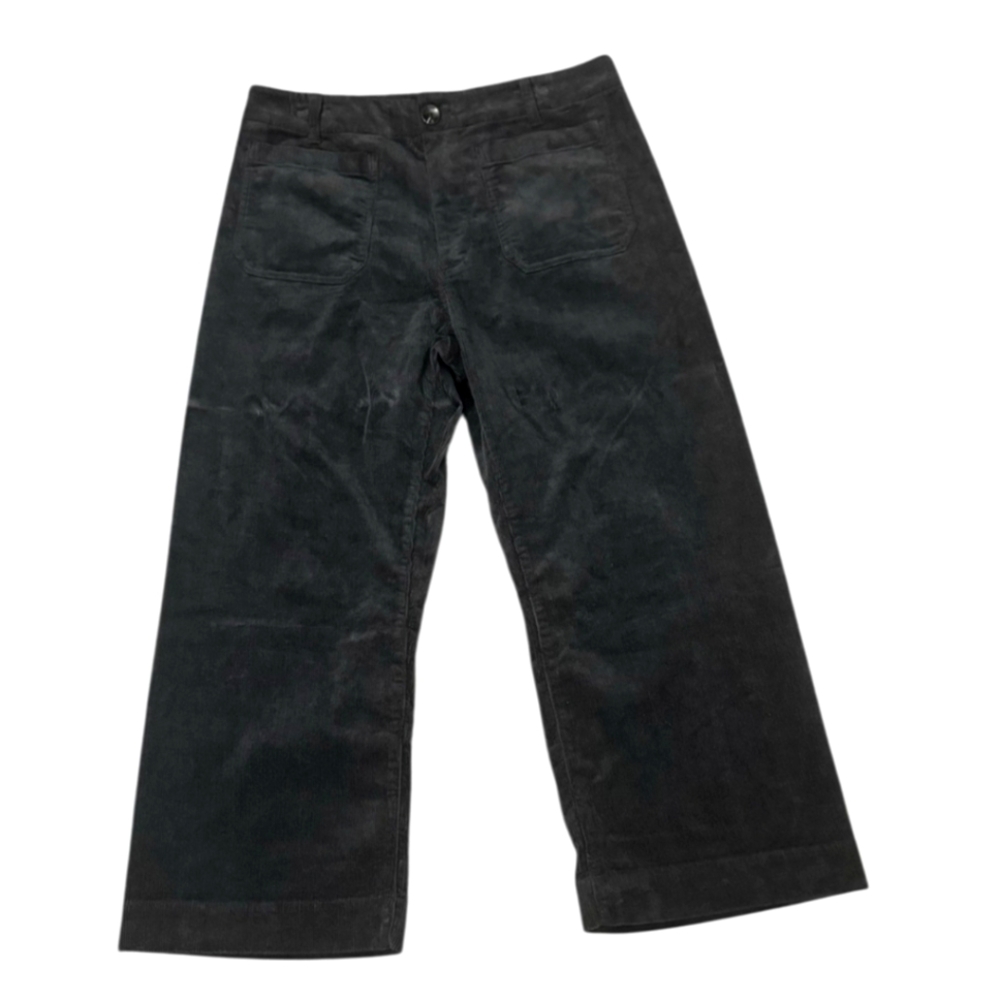 Quince Black Corduroy Wide Leg Pants Size 14